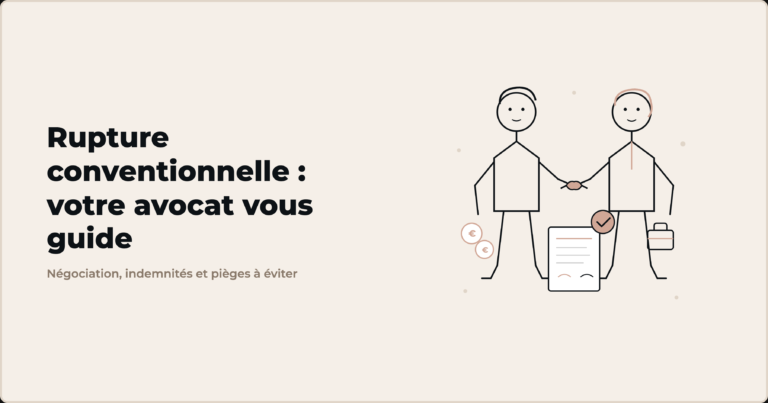 Avocat rupture conventionnelle : prix, rôle, cas concrets